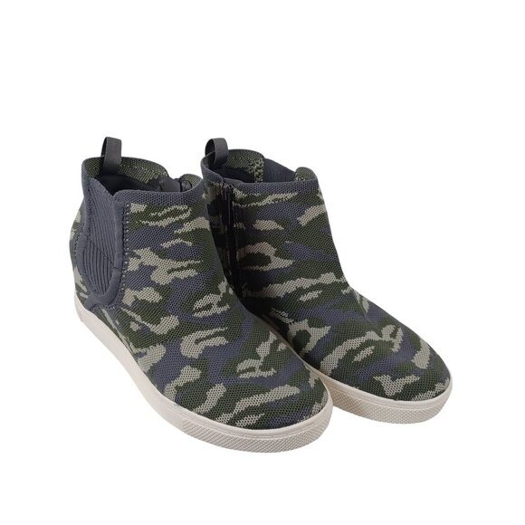 Torrid Knit Casual Side Zip Camo Wedge High-top Sneakers Women's Plus Size 12WW - Picture 1 of 10